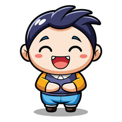 Happy cartoon boy character (1)