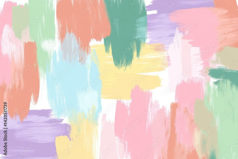 Poster pastel brushstrokes with a modern abstract pattern, creating a vibrant and textured background for d