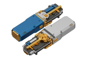 Fototapeta premium Futuristic gadget isolated on white background