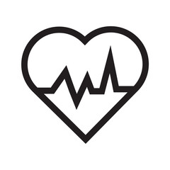 Collection of Heart icon, Symbol of Love Icon flat style modern design Isolated on Blank Background. Vector illustration.