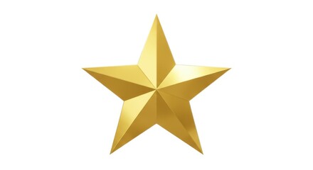 Obraz premium Golden star illustration background isolated on white background