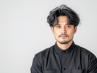 Obraz premium Man with Stylish Hairstyle