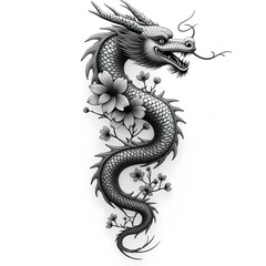 Fototapeta premium Black & Grey Tattoo Design 