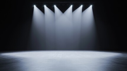Obraz premium Empty Stage Lit by Spotlights