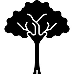 Obraz premium creative details Deciduous Tree icon vector illustration 