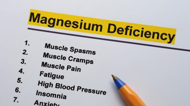 Magnesium deficiency. Close up.