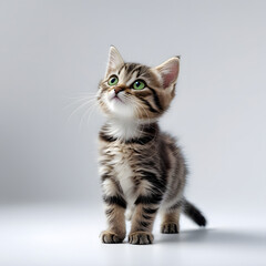 Obraz premium cat on white background