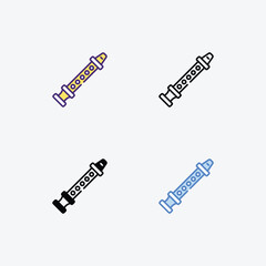Flute  icons set in different style vector stock illustration