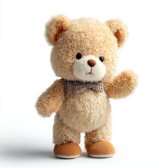 Obraz premium A cute and adorable teddy bear plush toy standing.