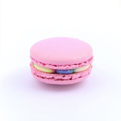 Pink macaron with colorful candies (1)