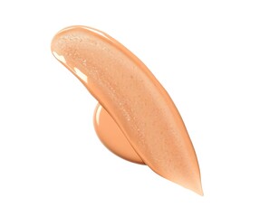 Nude Lip Gloss Streak Intersecting Champagne Highlighter Swipe on White