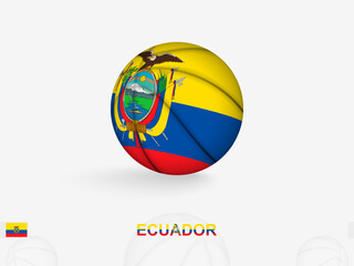 Obraz premium Ecuador Basketball Concept with National Flag Design.