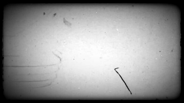 Vintage Film Strip Frame and Border Overlay with Heavy Scratches and Dust - Black & White Aged Texture. FL0117