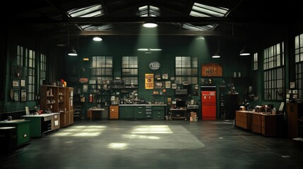Industrial Garage Interior