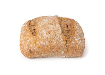 Brown rye bun, square gluten free bread, whole grain healthy breakfast bread