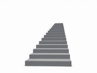 White stairs fading into light, symbolizing hope, transition, or spiritual journey in minimal style. Generative AI
