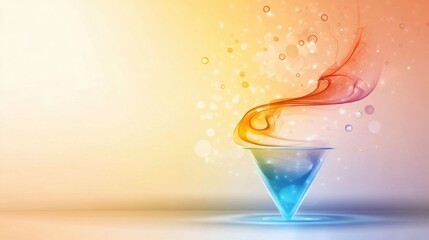 Abstract Colorful Smoke Swirl in Blue and Orange Background Design