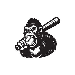 gorilla bite baseball ball