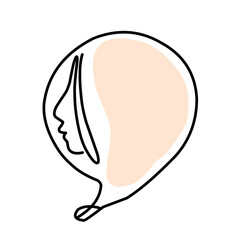 Continuous single line drawing of nature vector illustration