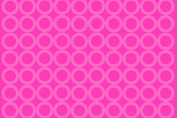 Vibrant pattern of pink circles arranged in a grid creating a lively atmosphere