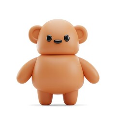Adorable Brown Teddy Bear 3D Model