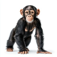 Fototapeta premium Adorable Baby Chimpanzee: A Close-Up Portrait of a Young Primate