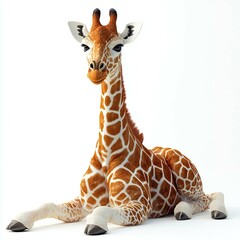 Obraz premium Adorable Baby Giraffe: A Captivating Wildlife Image