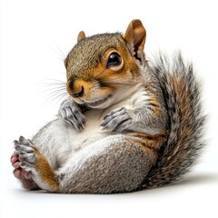 Fototapeta premium Adorable Baby Squirrel: A Close-Up Portrait of Wildlife Charm