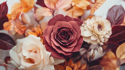 Obraz premium Autumnal Rose Arrangement