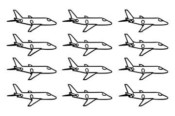 Falcon Jetstream Vector Drawing Set