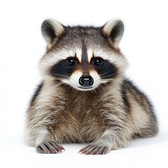 Obraz premium Adorable Raccoon Close-up: A Captivating Wildlife Portrait
