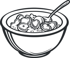 A bowl of cereal topped with various fruits and nuts, perfect for a healthy breakfast.