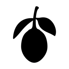 mamoncillo fruit minimalist silhouette vector icon - for graphic design projects mamoncillo, Modern Artwork.