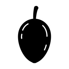 mamoncillo fruit minimalist silhouette vector icon - for graphic design projects mamoncillo, Modern Artwork.