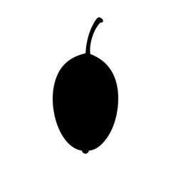 mamoncillo fruit minimalist silhouette vector icon - for graphic design projects mamoncillo, Modern Artwork.