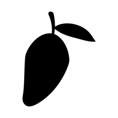 mango fruit minimalist silhouette vector icon - for graphic design projects mango, Modern Artwork.