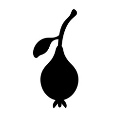 medlar fruit minimalist silhouette vector icon - for graphic design projects medlar, Modern Artwork.