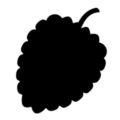 mulberry fruit minimalist silhouette vector icon - for graphic design projects mulberry, Modern Artwork.