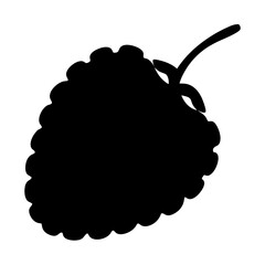 mulberry fruit minimalist silhouette vector icon - for graphic design projects mulberry, Modern Artwork.