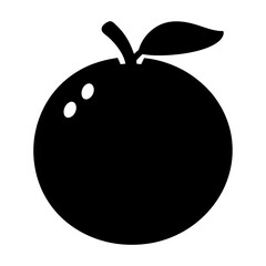 orange fruit minimalist silhouette vector icon - for graphic design projects orange, Modern Artwork.