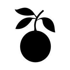 orange fruit minimalist silhouette vector icon - for graphic design projects orange, Modern Artwork.