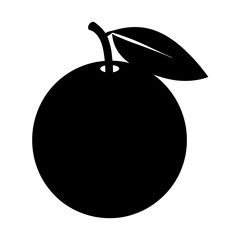 orange fruit minimalist silhouette vector icon - for graphic design projects orange, Modern Artwork.