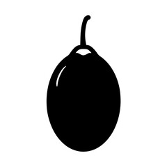 passion fruit minimalist silhouette vector icon - for graphic design projects passion, Modern Artwork.