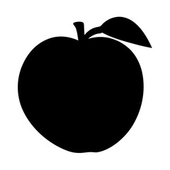 peach fruit minimalist silhouette vector icon - for graphic design projects peach, Modern Artwork.