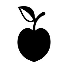 peach fruit minimalist silhouette vector icon - for graphic design projects peach, Modern Artwork.