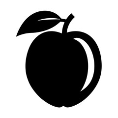 peach fruit minimalist silhouette vector icon - for graphic design projects peach, Modern Artwork.