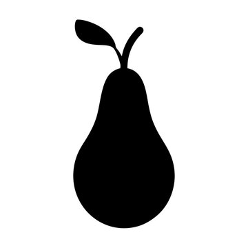 recommend clip art: pear fruit minimalist silhouette vector icon - for graphic design projects pear, Modern Artwork.