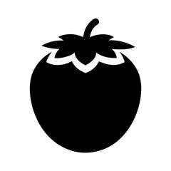 persimmon fruit minimalist silhouette vector icon - for graphic design projects persimmon, Modern Artwork.