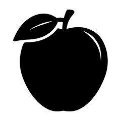 plum fruit minimalist silhouette vector icon - for graphic design projects plum, Modern Artwork.