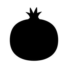 pomegranate fruit minimalist silhouette vector icon - for graphic design projects pomegranate, Modern Artwork.